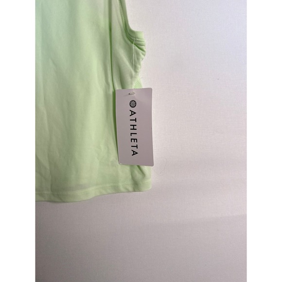 Athleta • NWT Grid Knit Singlet Tank Top Lime Green Athletic Racerback Small - Picture 5 of 9